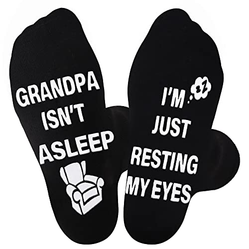 Jeasona Grandpa Gifts Funny Gifts for Grandpa Birthday Novelty Non-slip Socks