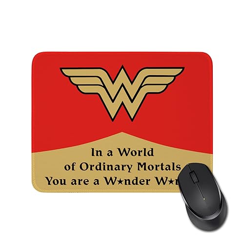 Wonder Woman Inspired Gift Superhero Mouse Pad for Women Girls TV Movie Lover Gifts Birthday Graduation (in a World)