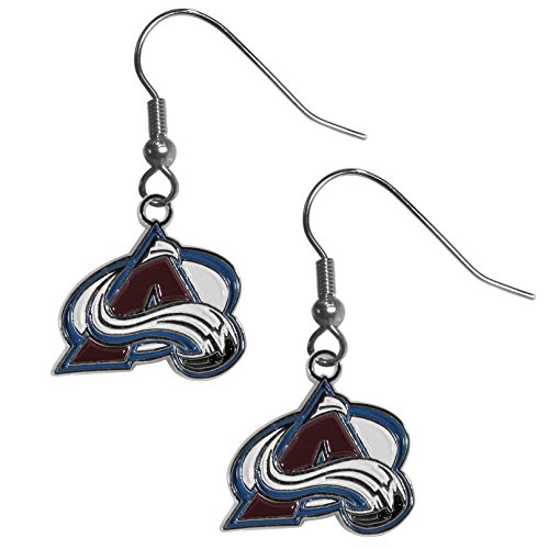 NHL Siskiyou Sports Womens Colorado Avalanche Chrome Dangle Earrings One Size Team Colors