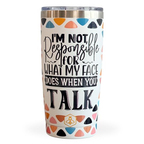 Biddlebee Birthday Gifts for Women Funny & Sarcastic Travel Coffee Mug w/Slider Lid | 20oz Insulated Coffee Tumbler | Funny Gifts for Women | 40th Birthday Gifts Women