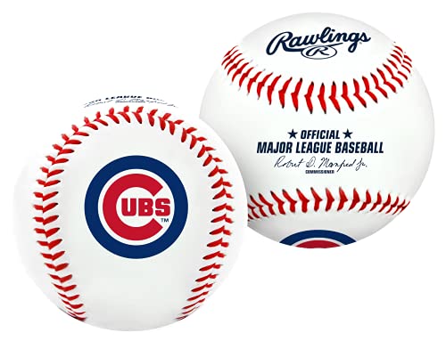 Rawlings MLB Chicago Cubs Team Logo Baseball, White, 1
