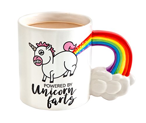 BigMouth Inc. Coffee Mug - “Powered by Unicorn Farts”, Novelty Coffee Mug, 20 oz
