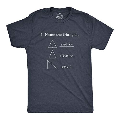 Mens Name The Triangles Funny Math T Shirt Sarcasm Novelty I Love Math Graphic Mens Funny T Shirts Sarcastic T Shirt for Men Funny Teacher T Shirt Novelty Navy XL