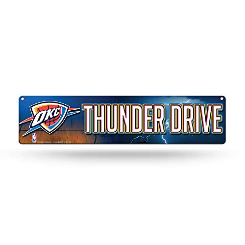 Rico Industries NBA Oklahoma City Thunder 16-Inch Plastic Street Sign Décor