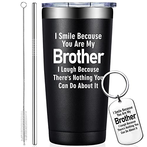 Grifarny Gifts for Brother - Big Brother Gift - Brother Gifts from Sister - Christmas Fathers Day Birthday Gifts for Brother - Brother Tumbler Cup 20oz