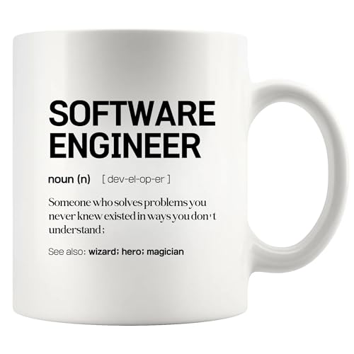 Software Engineer Definition Mug Engineering Gifts Graduation Birthday Promotion Coworker New Engineers Ceramic Mug 11 oz White 11 oz
