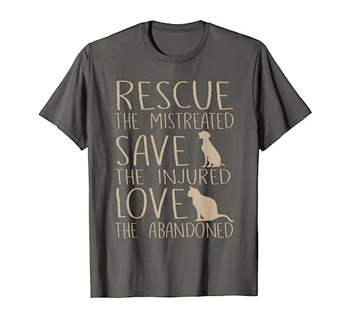 Rescue Save Love - Cute Animal Rescue Dog Cat Lovers T-Shirt