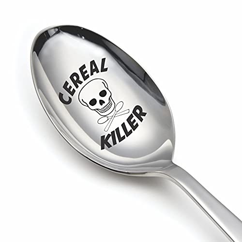 Seyal® Cereal Killer Engraved Spoon Gift - Love unique gifts - Gift for her - Gift for him - christmas gift - funny gifts - cereal lover gift - food lover gifts - cereal spoon - cereal killer spoon
