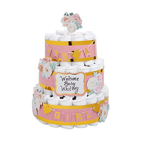 It’s a Girl Diaper Cake Decorating Kit – 12 Pieces