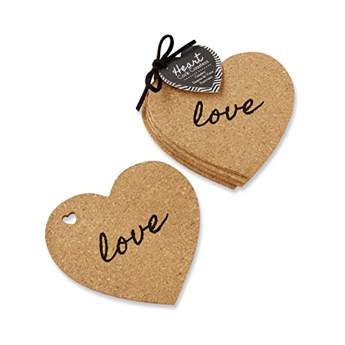 Kate Aspen 'Heart' Cork Coasters, Set of 4