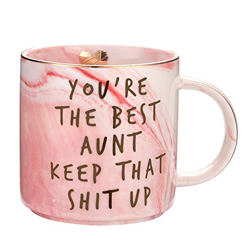 Hendson Aunt Gifts from Niece, Nephew - You're The Best Aunt Keep That S Up - Funny Gift for Aunts - BAE Best Aunt Ever Gifts for Birthday - Great Auntie Gifts - Favorite Aunt Mug, Ceramic Coffee Cup