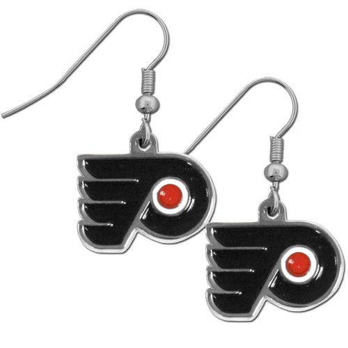 NHL Siskiyou Sports Womens Philadelphia Flyers Chrome Dangle Earrings One Size Team Colors