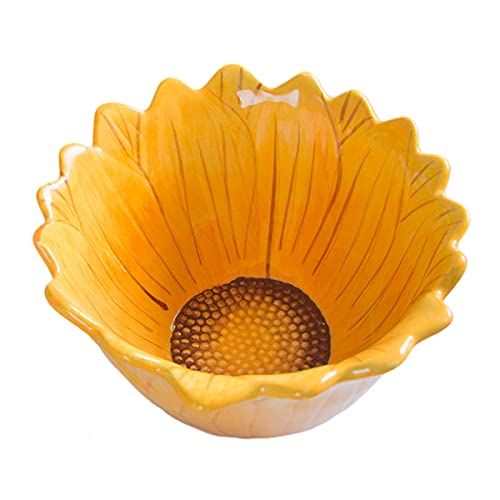 Bicuzat 6-Inch Candy Bowl, Sunflower-Shaped Snack Bowl.