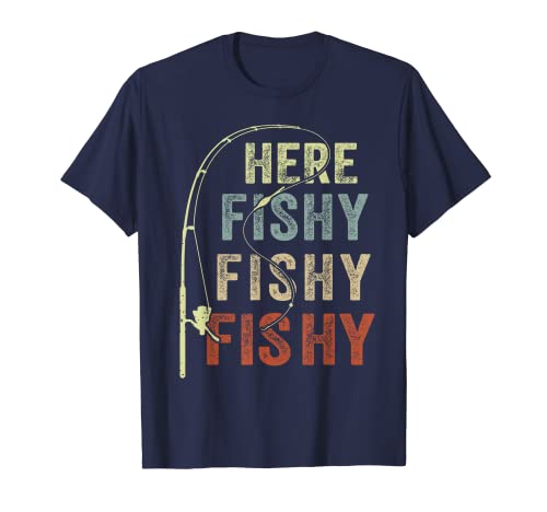 Fishing-Shirt Here-Fishy Funny T-Shirt