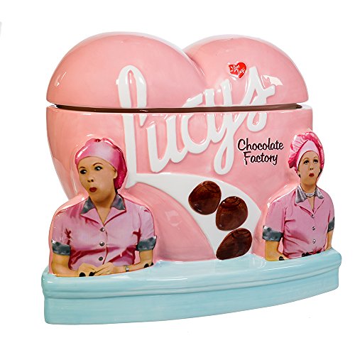 Kurt S. Adler I Love Lucy Chocolate Factory Cookie Jar,Pink