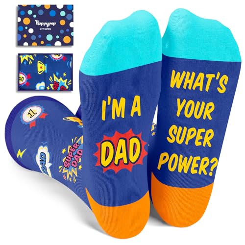 HAPPYPOP Gifts For Dad From Daughter Son, Cool Gifts For Dad, Dad Birthday Gifts, Fathers Day Socks Funny Dad Socks