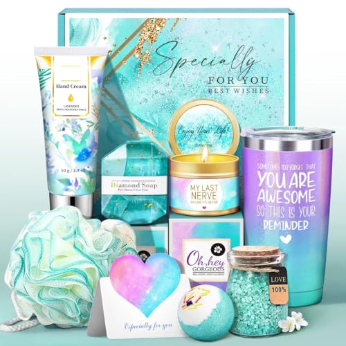 Birthday Gifts for Women, Gifts for Women Mom, Wife, Girlfriend, Sister, Friends, Her, Relaxing Spa Gifts Basket Self Care Gifts for Women Christmas, Valentine's Day, Mother's Day Gifts for Women