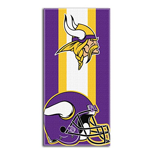 Northwest NFL Minnesota Vikings Unisex-Adult Beach Towel, 30' x 60', Zone Read