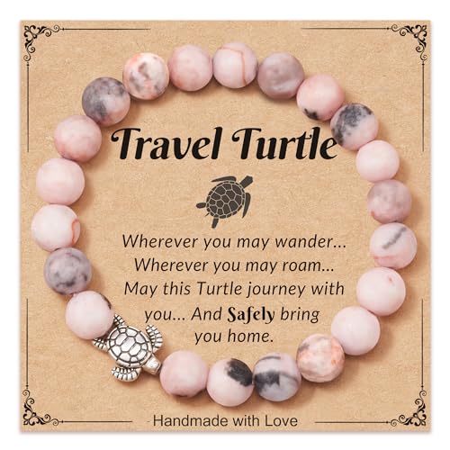 ASKRAIN Best Gifts for People Who Travel, Travel Gifts for Women, Sea Turtle Gifts Jewlry Bracelet for Women Travelers Christmas
