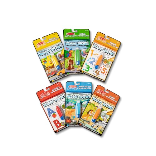 Melissa & Doug Water Wow! - Water Reveal Pad Bundle - Animals, Alphabet, Numbers and More - FSC Certified