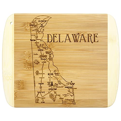 Totally Bamboo A Slice of Life Delaware State Serving and Cutting Board, 11' x 8.75'
