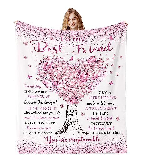 Jamfind Best Friend Birthday Gifts, Gifts for Best Friend Women, Bestie Gifts Blanket 60'x 50', BFF Gifts, Soul Sister Graduation Gifts Ideas for Women, Friendship Unique Gifts, My Best Friend Blanket