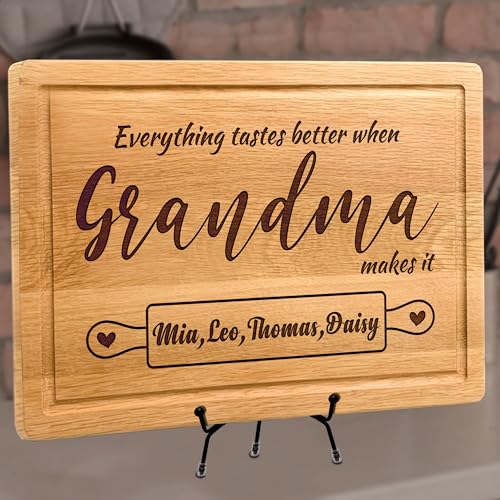 Personalized Gifts for Mom Kitchen, Cutting Board, Custom Engraved Serving Platter, Customized Mom and Grandma Gift, Decor for Mother's Kitchen, Engraved Kitchen Sign, Different Design Options