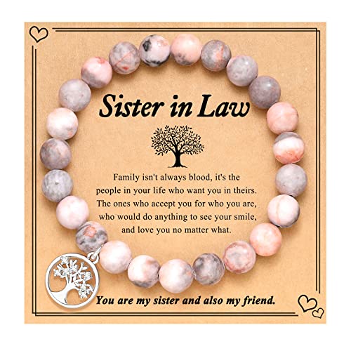 UNGENT THEM Sister in Law Gifts Mothers Day Christmas Birthday Wedding Gift for Sister in Law Bracelet Jewelry