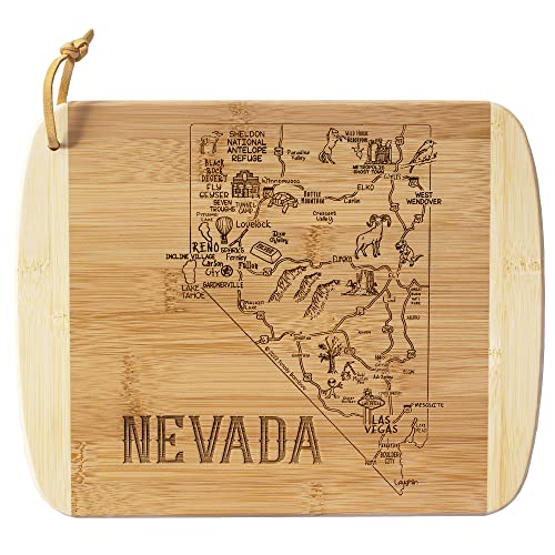 Totally Bamboo A Slice of Life Nevada State Serving and Cutting Board, 11' x 8.75'