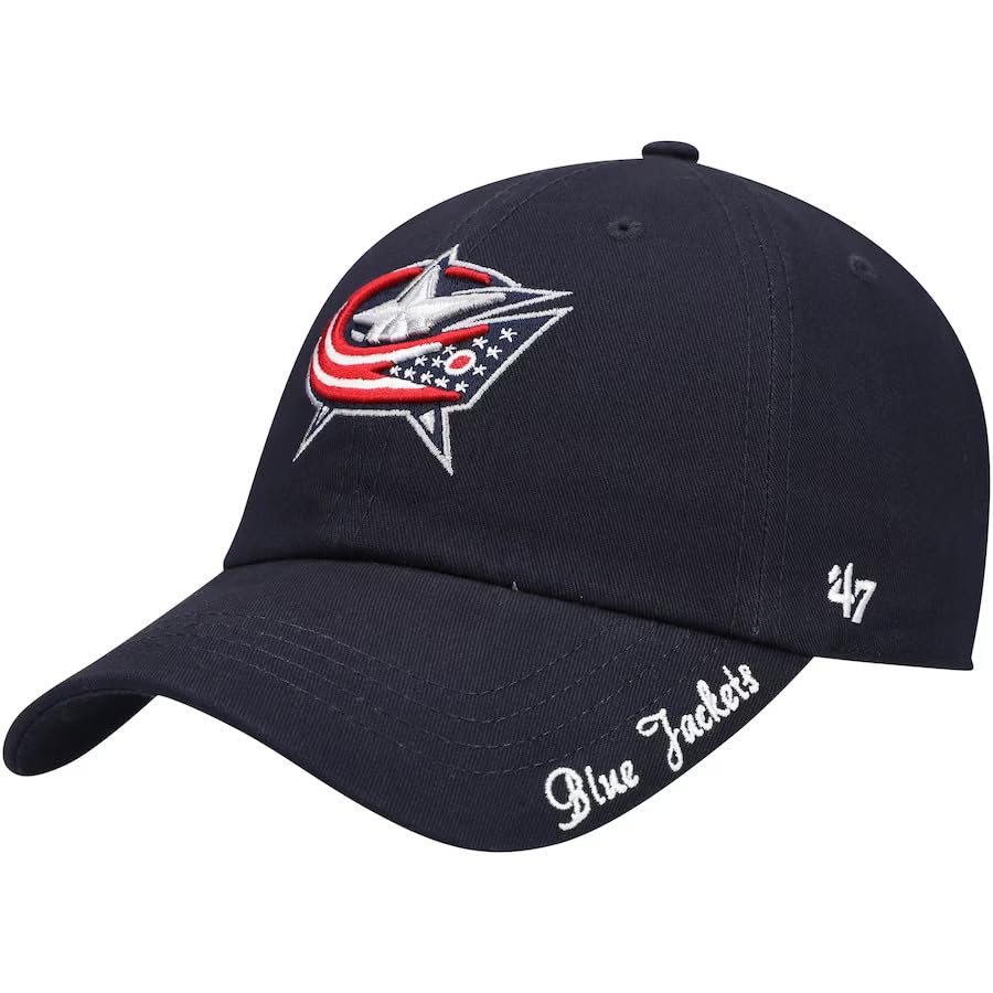 Columbus Blue Jackets Women's Navy Blue Miata Clean Up Adjustable Cap - NHL, Adjustable, Ladies Relaxed Fit Baseball Hat