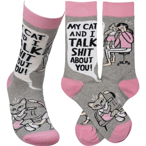 Primitives by Kathy Socks - My Cat And I Talk Shit About You, Unisex, One Size