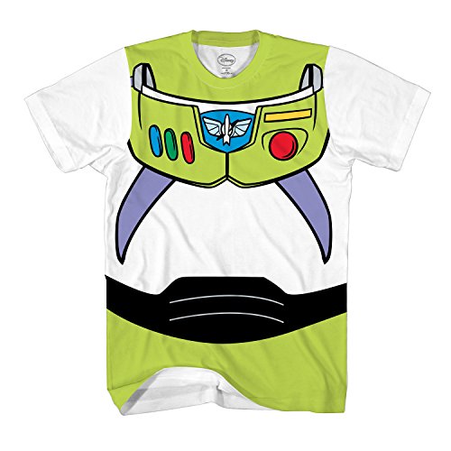 Toy Story Buzz Lightyear Astronaut Costume Adult T-Shirt(LG, White)