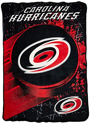 Northwest NHL Carolina Hurricanes Unisex-Adult Micro Raschel Throw Blanket, 46' x 60', Ice Dash