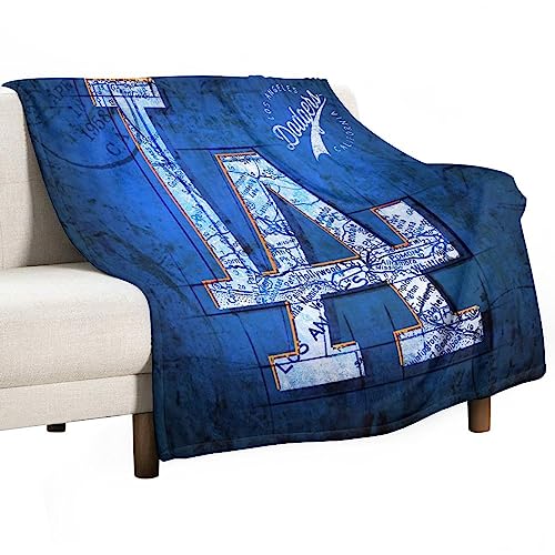 LJHFDM Los Angeles Baseball Blanket Lightweight Flannel Bedding Birthday Christmas Travel Gift Bed Blanket Best Gift for Fans 40x50 Inch