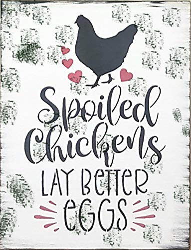 Tin Sign Chicken Coop Sign Farmhouse Farm Spoiled Chickens Lay Better Eggs Free Run Funny Home Decor Sign8x12 inches/20x30cm