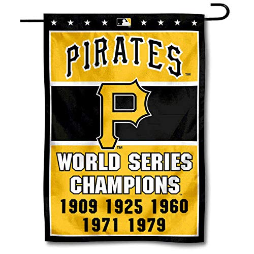 Pittsburgh Pirates 5-Time World Series Champions Double Sided Garden Flag
