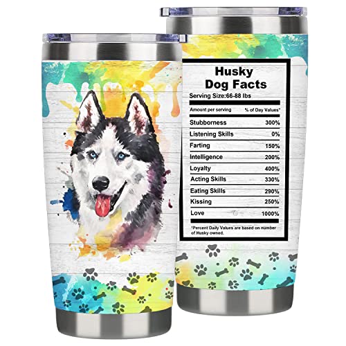 Siberian Husky Gift for Women/Men,Siberian Husky Insulated Tumbler Stainless Steel 20 oz (Husky)