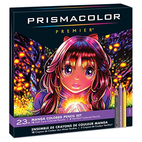 Prismacolor Premier Colored Pencils, Manga Colors, Adult Coloring, 23 Pack