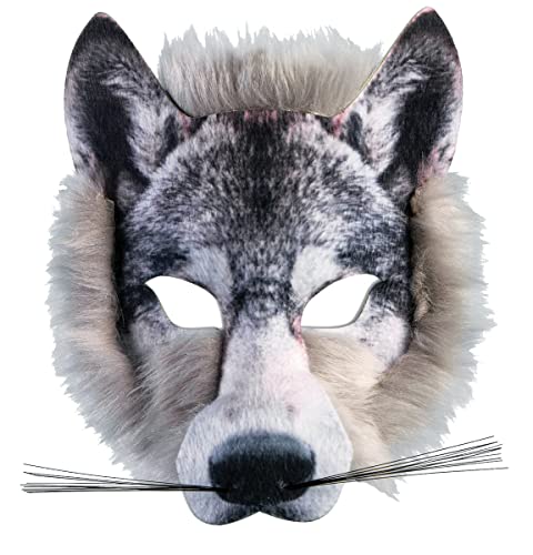 Rubie's Unisex Animal Face Mask, Wolf, One Size