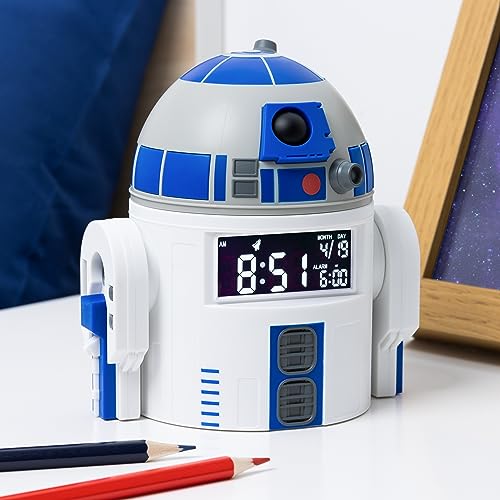 Paladone R2D2 Alarm Clock - Perfect Decor for Star Wars Fans - USB Cable Included - 13 cm (5') Tall