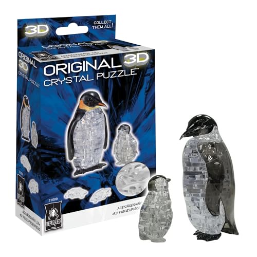 BePuzzled | Penguin and Baby Original 3D Crystal Puzzle, Ages 12 and Up