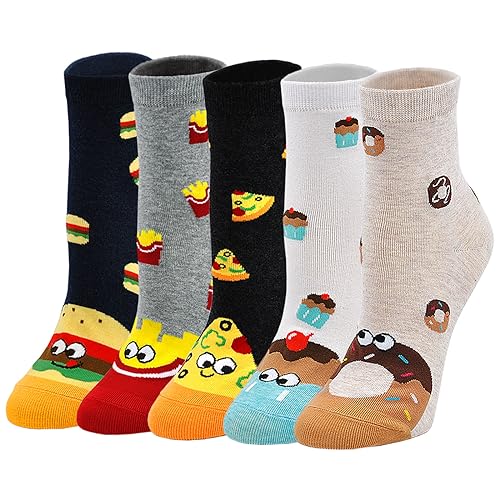 Artfasion Cute Animal Socks for Women Funny Dog Cat Socks Novelty Fun Crew Cotton Socks Size 6-9