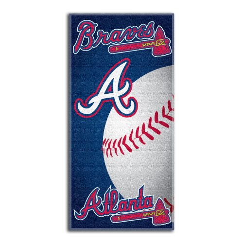 MLB Atlanta Braves Emblem Beach Towel, 28 x 58-Inch