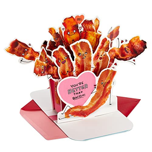 Hallmark Funny Pop Up Card for Husband, Wife, Boyfriend, Girlfriend (Better Than Bacon) for Anniversary, Romantic Birthday, Love, Father's Day, Valentine's Day