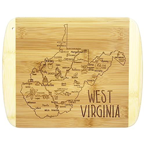 Totally Bamboo A Slice of Life West Virginia State Serving and Cutting Board, 11' x 8.75'