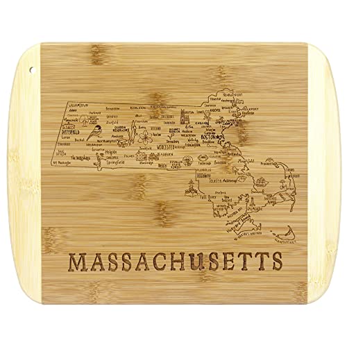 Totally Bamboo A Slice of Life Massachusetts State Serving and Cutting Board, 11' x 8.75'