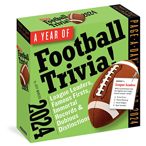 A Year of Football Trivia! Page-A-Day Calendar 2024: League Leaders, Famous Firsts, Immortal Records & Dubious Distinctions