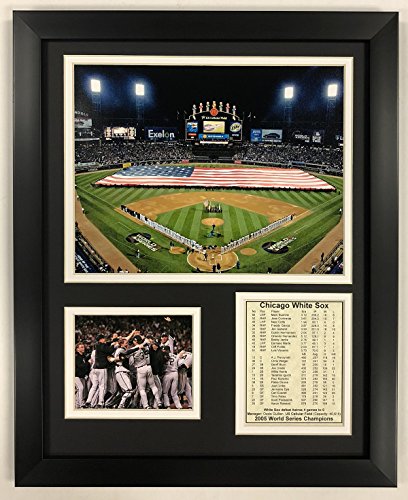 Legends Never Die 'Chicago White Sox 2005 MLB World Series - U.S. Cellular Field Collectible | Framed Photo Collage Decor - 12'' x15