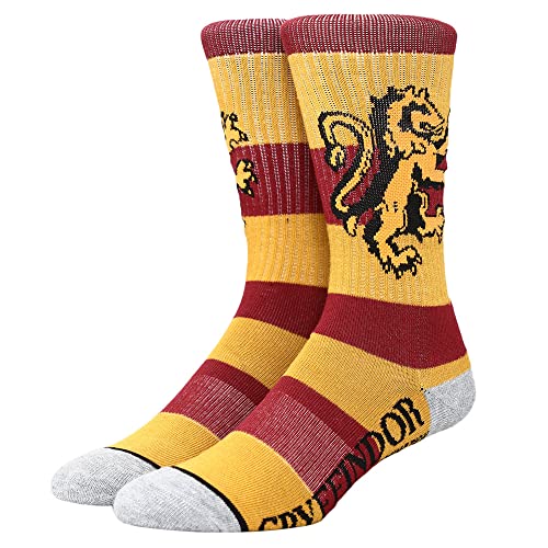 Bioworld Harry Potter Gryffindor Athletic Crew Socks for Men 10-13