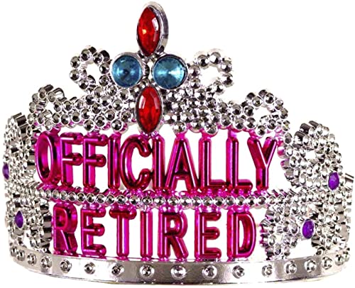 Forum Novelties womens Officially Retired Retirement Tiara Party Supplies, As Shown, One Size US